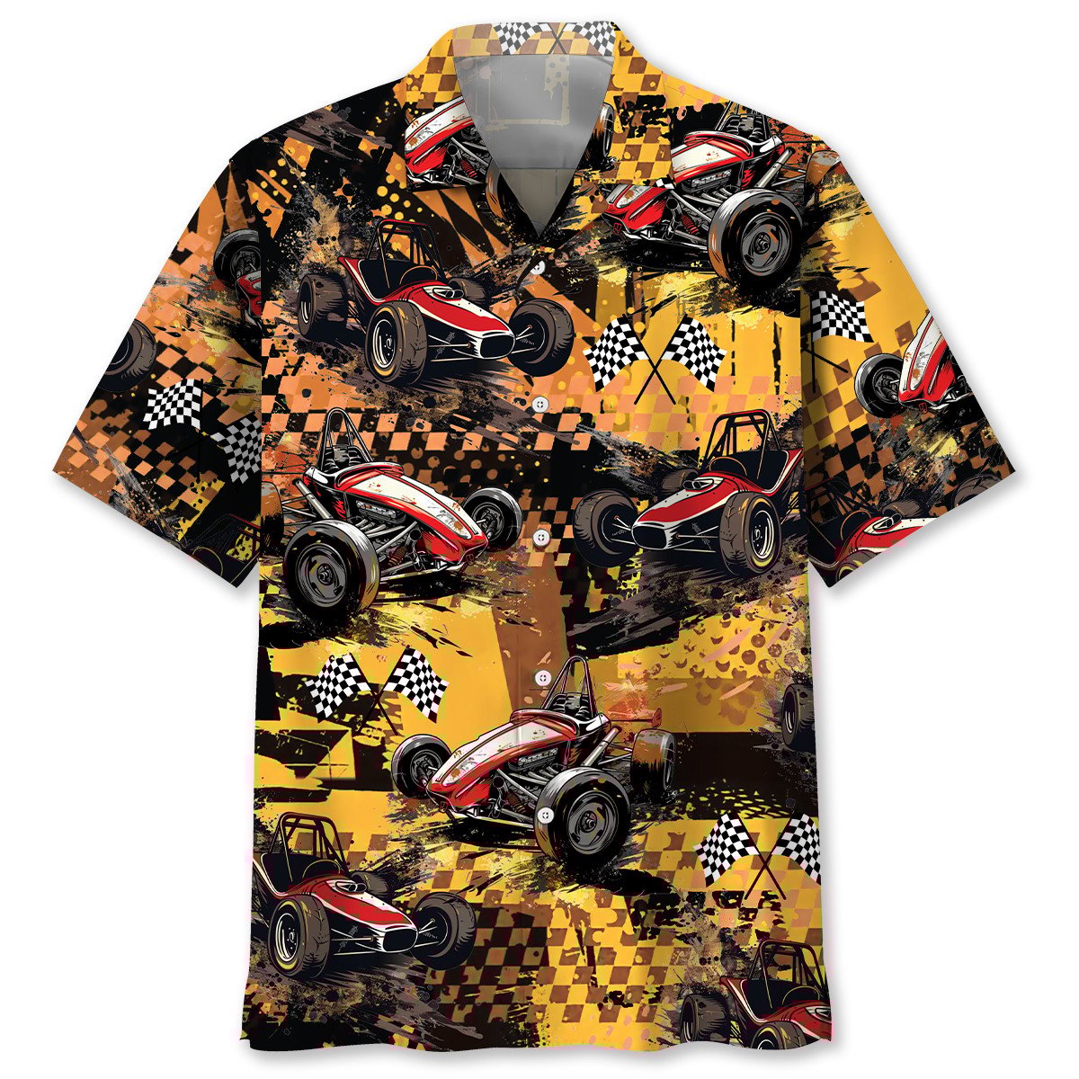 Dirt Track Racing Hawaiian Shirt