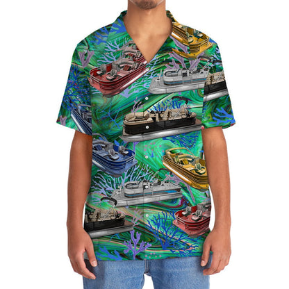 Vintage Pontoon Boat Hawaiian Shirt
