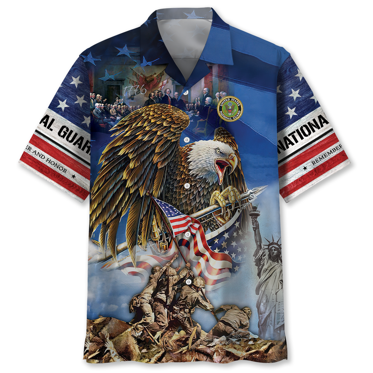 American Pride US Veterans Hawaiian Shirt