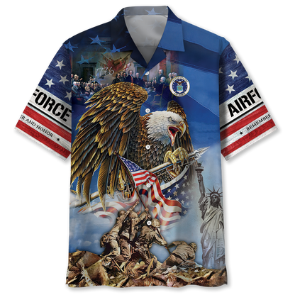 American Pride US Veterans Hawaiian Shirt