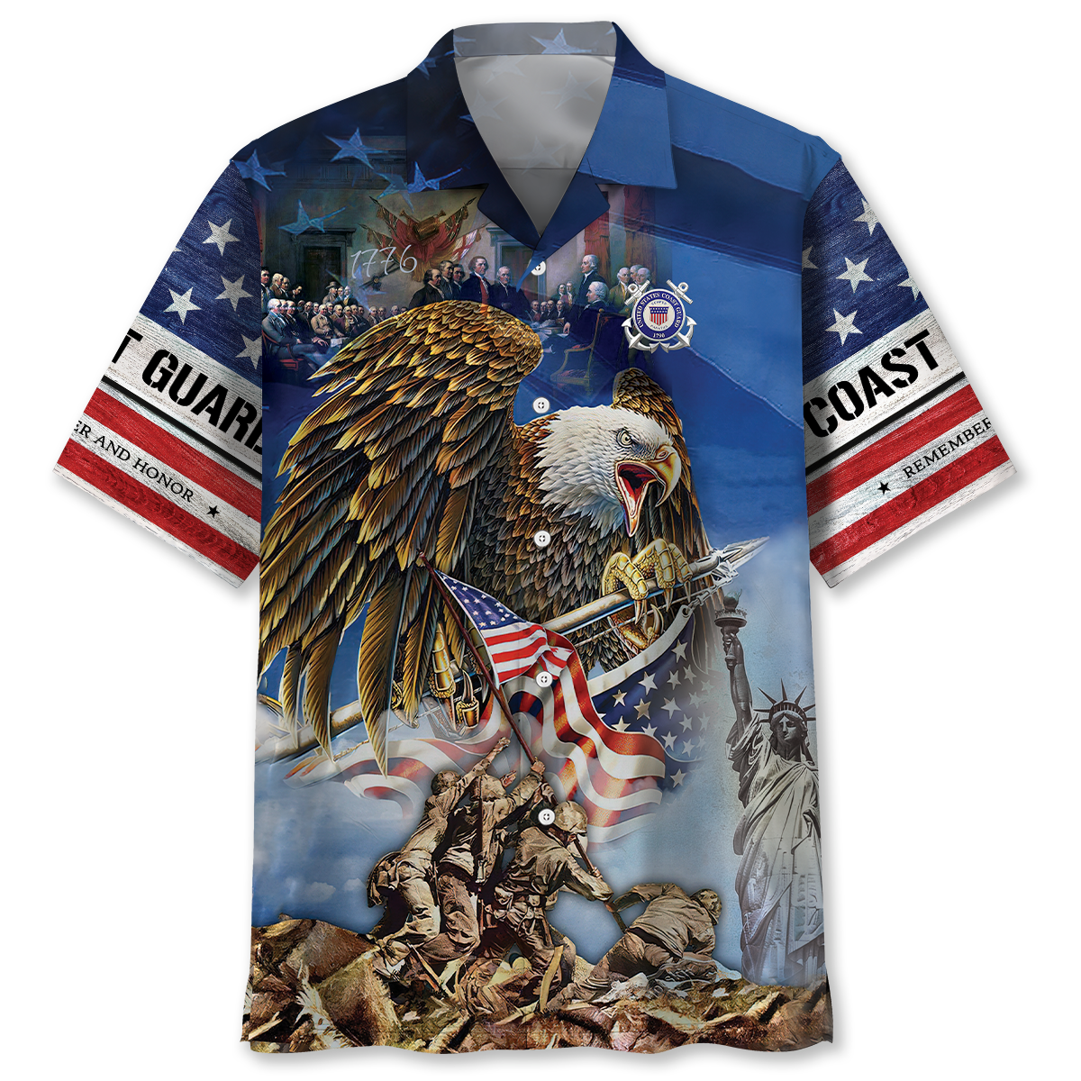 American Pride US Veterans Hawaiian Shirt