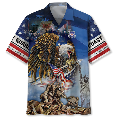 American Pride US Veterans Hawaiian Shirt