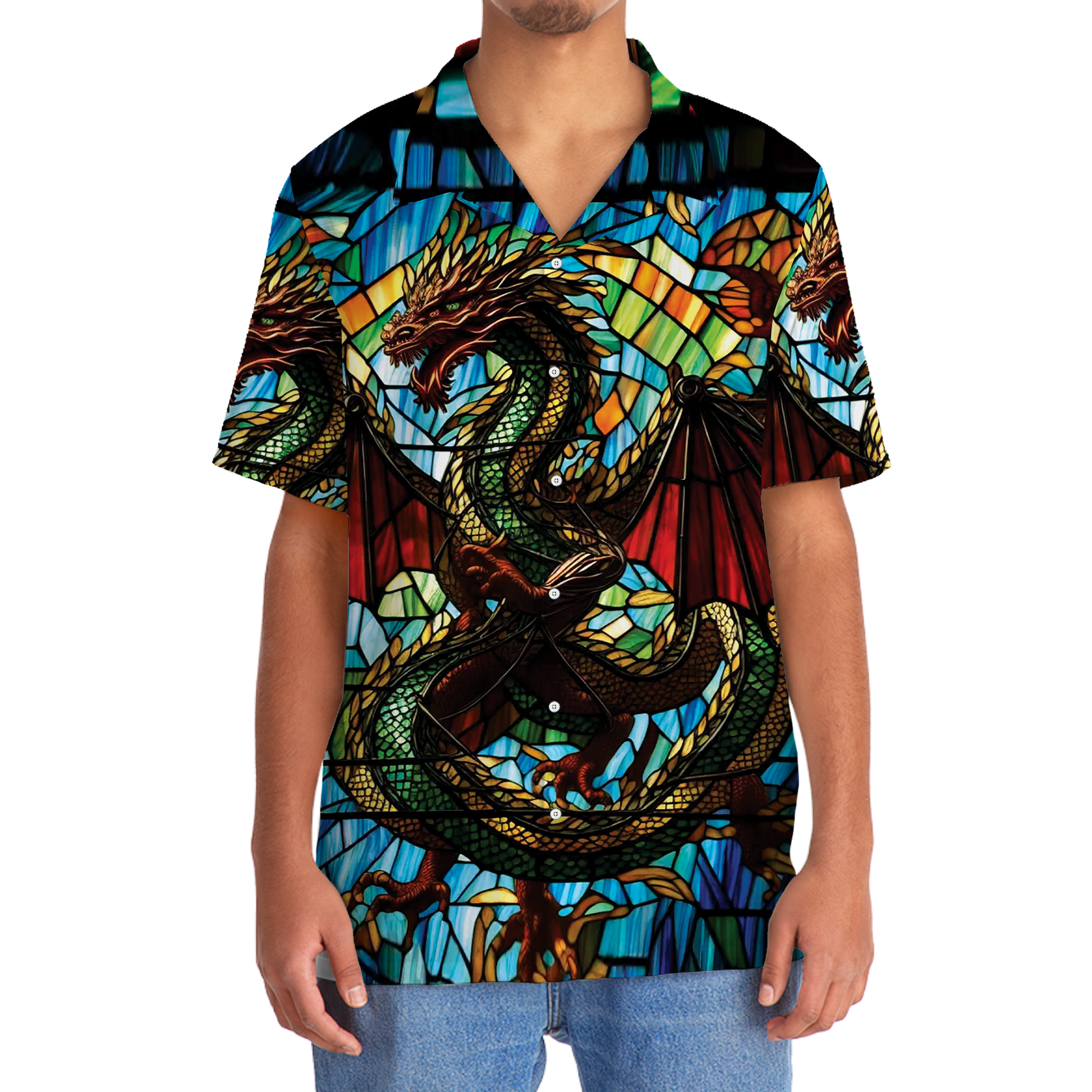 Temple Of Dragon Suncatcher Hawaiian Shirt