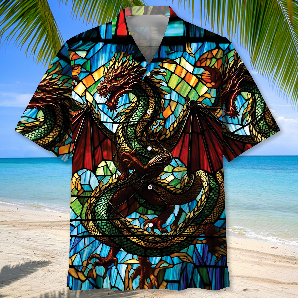 Temple Of Dragon Suncatcher Hawaiian Shirt