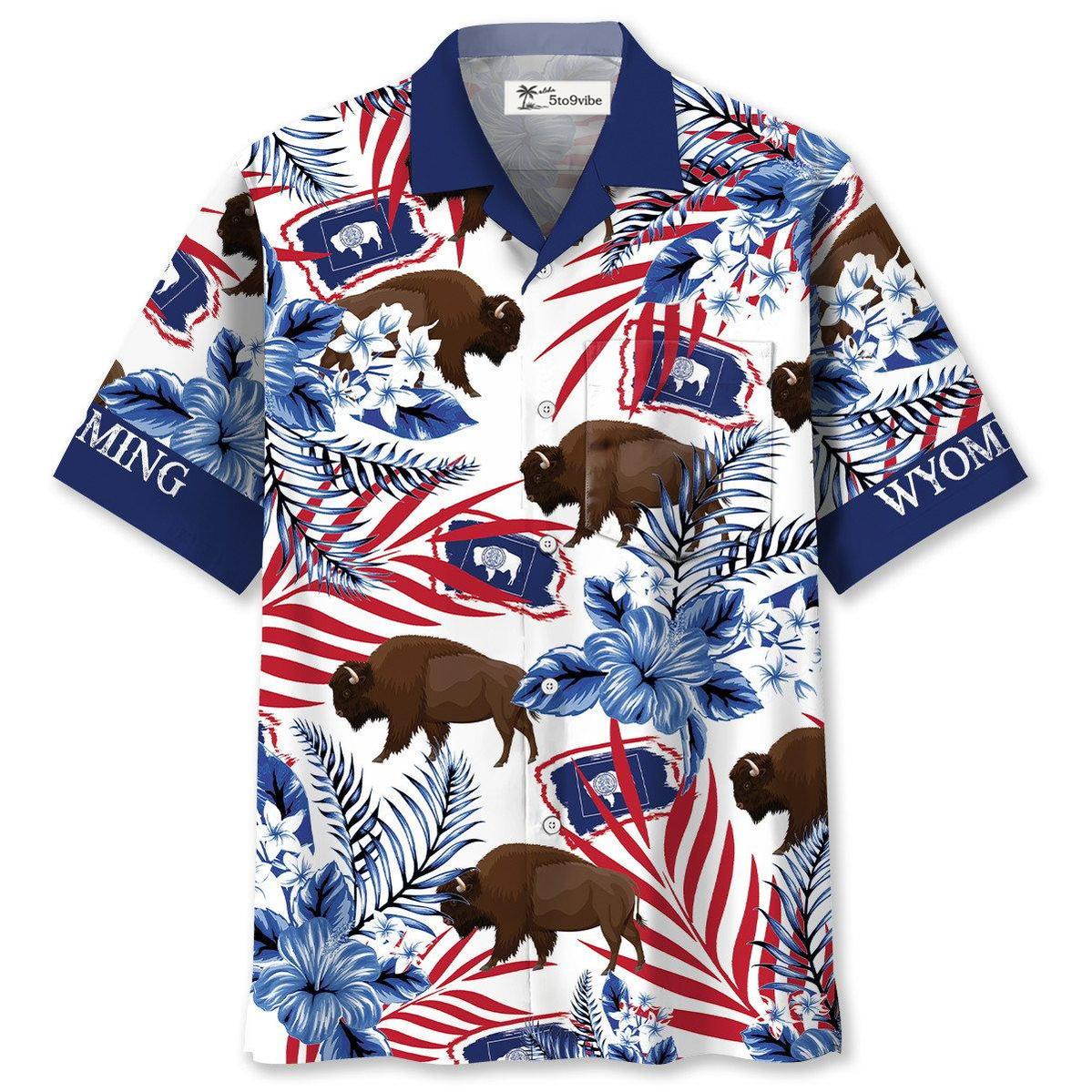 Wyoming Proud Pocket Hawaiian Shirt