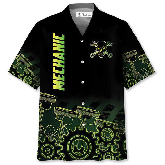 Mechanic Neon Hawaiian Shirt
