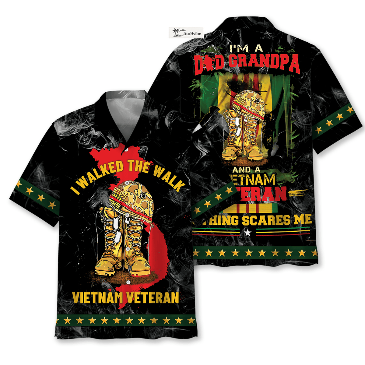 Vietnam Veteran Dad Grandpa Hawaiian Shirt