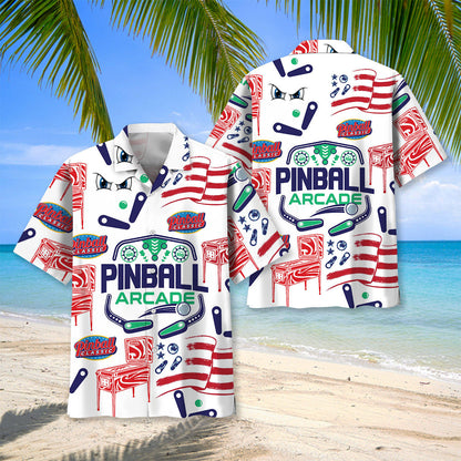 Pinball Arcade Hawaiian Shirt