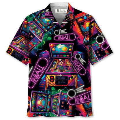 Neon Pinball Arcade Hawaiian Shirt