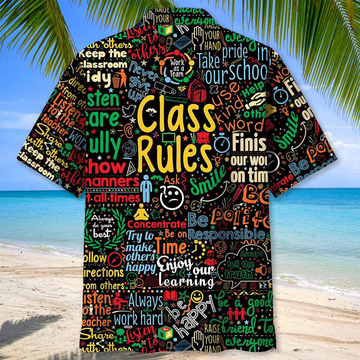 Teacher Class Rules Hawaiian Shirt