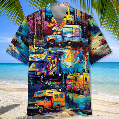 Camping Car Art Hawaiian Shirt