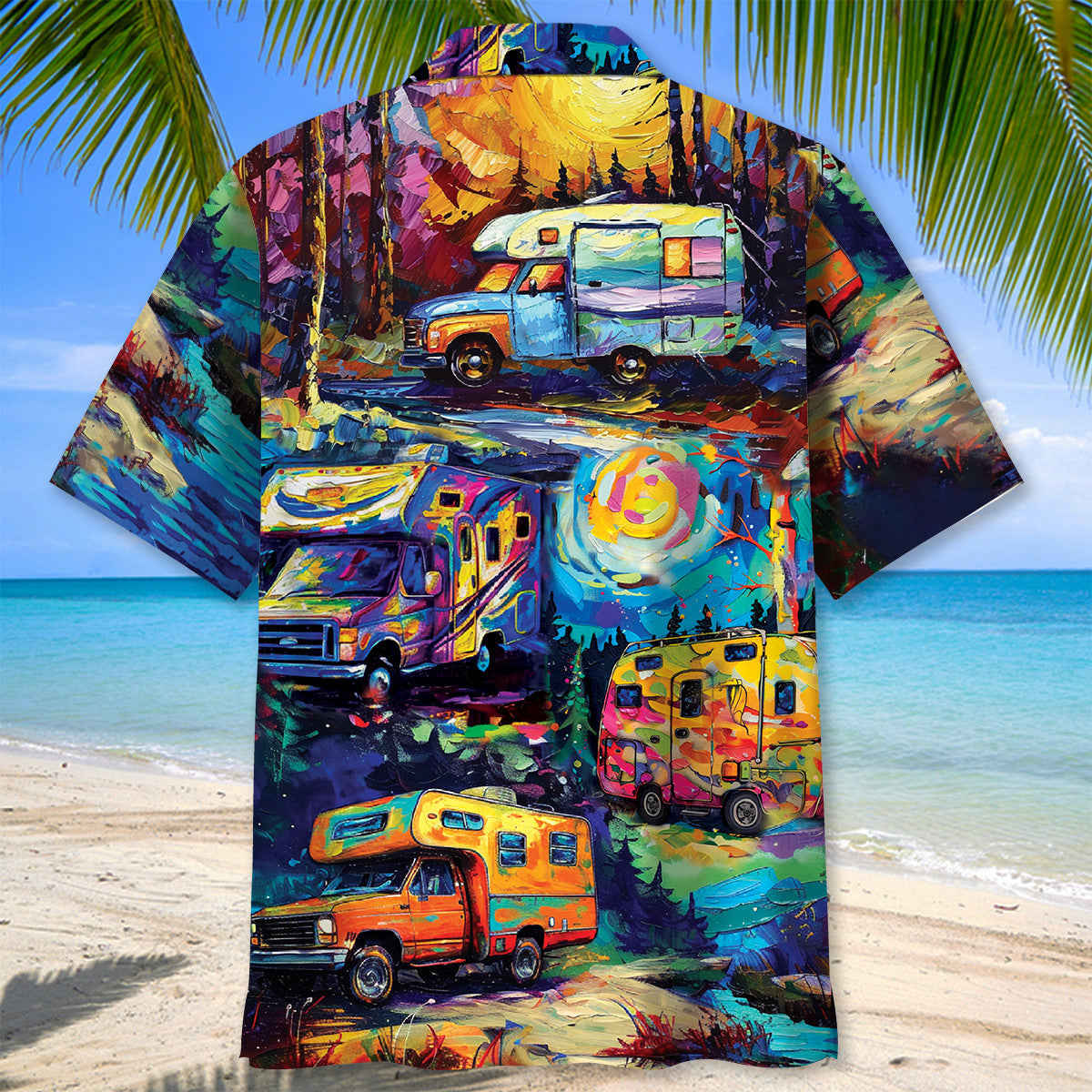 Camping Car Art Hawaiian Shirt