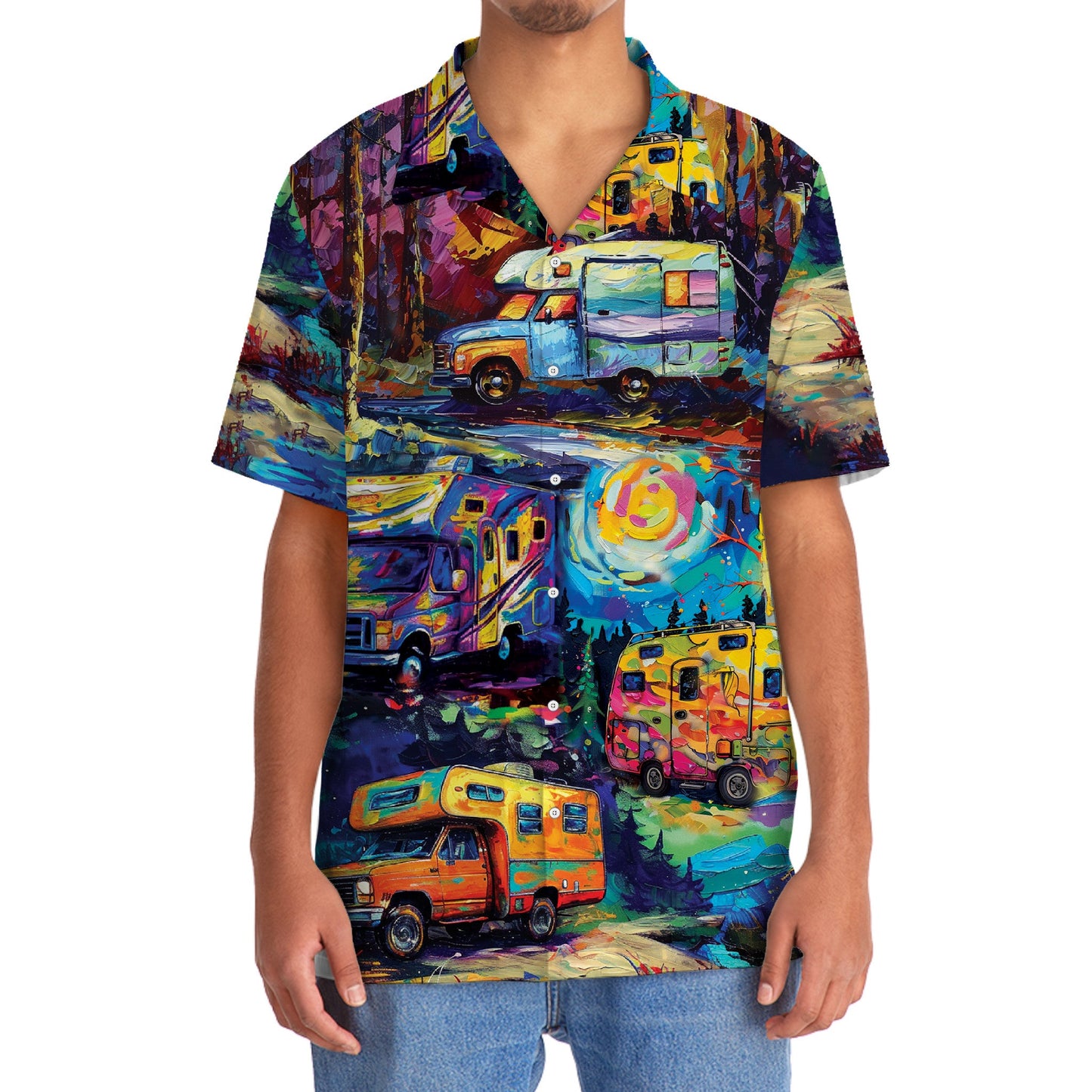 Camping Car Art Hawaiian Shirt