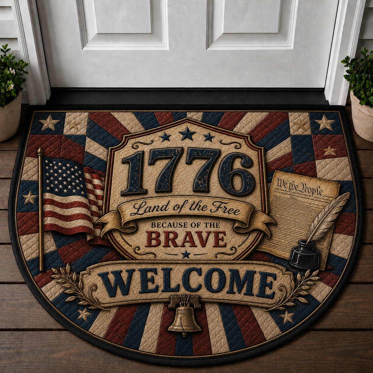 Liberty Bell Welcome Mat - Patriotic American History Doormat - 5to9vibe