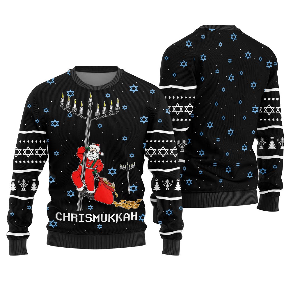 Happy Chrismukkah Hanukkah Sweater Ugly