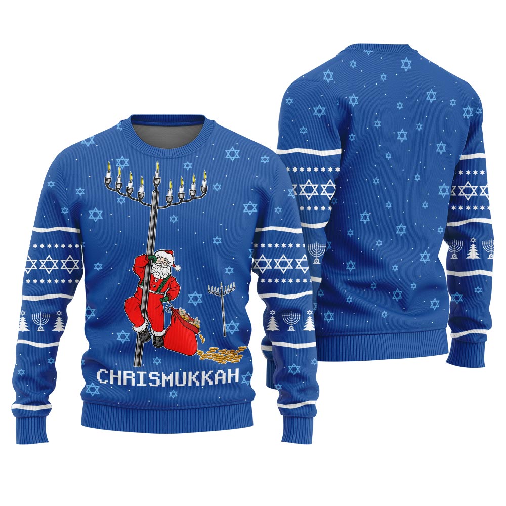 Happy Chrismukkah Hanukkah Sweater Ugly