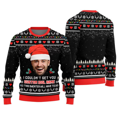 Custom Idol Name And Face Ugly Christmas Sweater