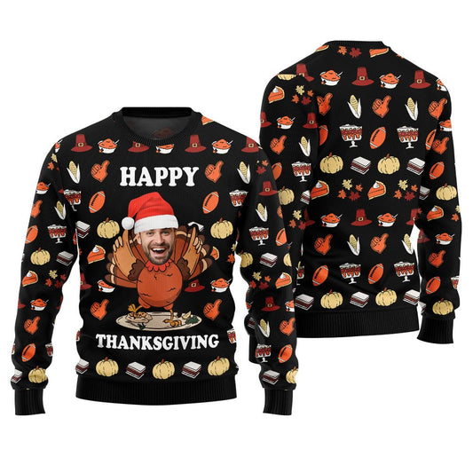 Face Personalized Ugly Sweater For Thanksgiving