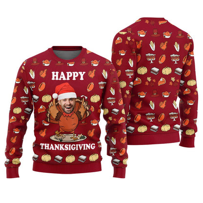 Face Personalized Ugly Sweater For Thanksgiving