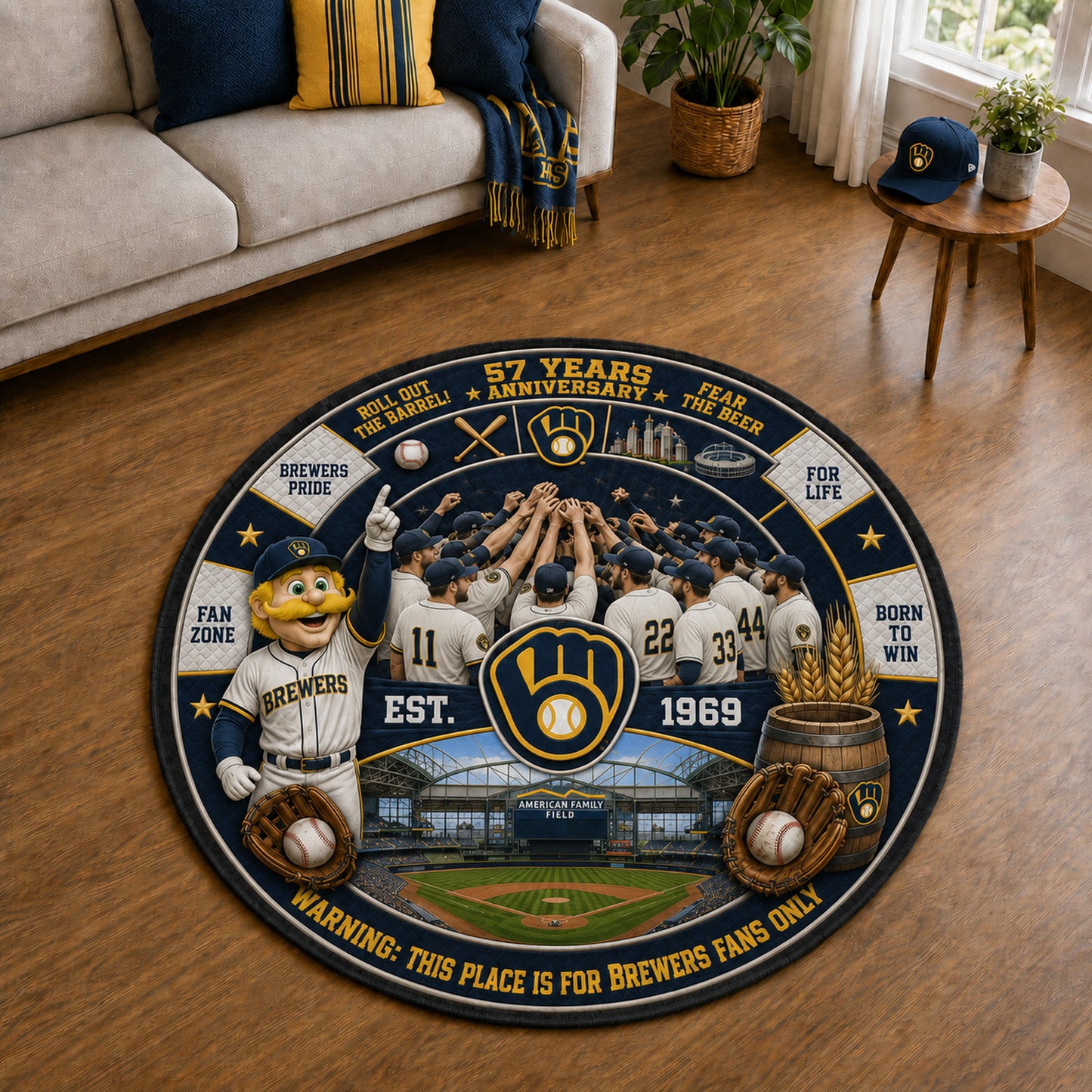 Alfombra personalizada de bienvenida premium de equipo de la MLB – Felpudo de béisbol personalizado