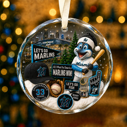 All Baseball Teams Christmas Glass Ornament  With Red Gift Box | 5to9vibe