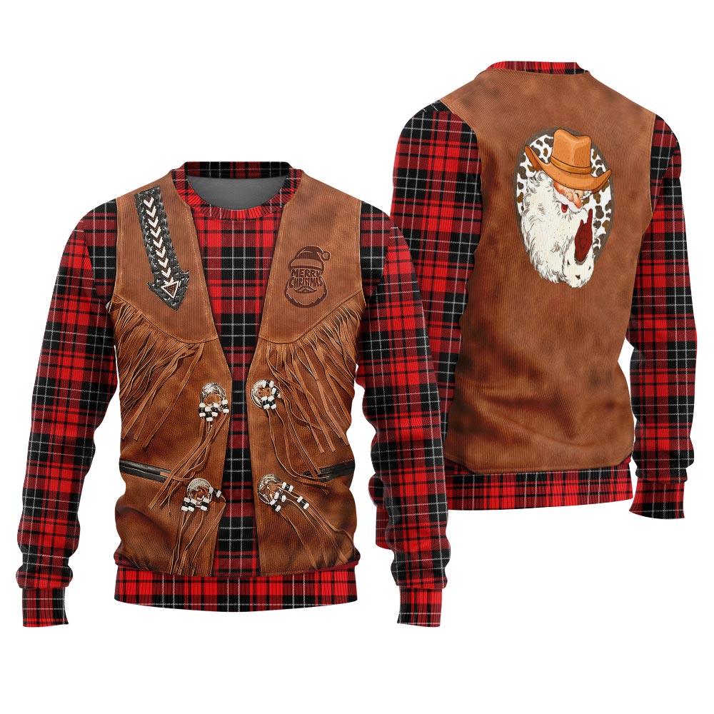Santa Western Cowboy Christmas Sweater
