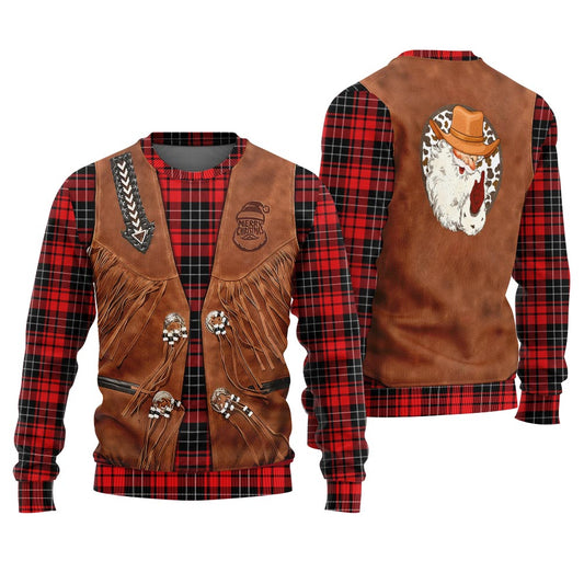 Santa Western Cowboy Christmas Sweater