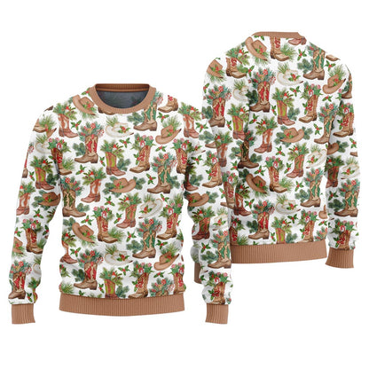 Unique Pattern Ugly Christmas Sweater Western Style