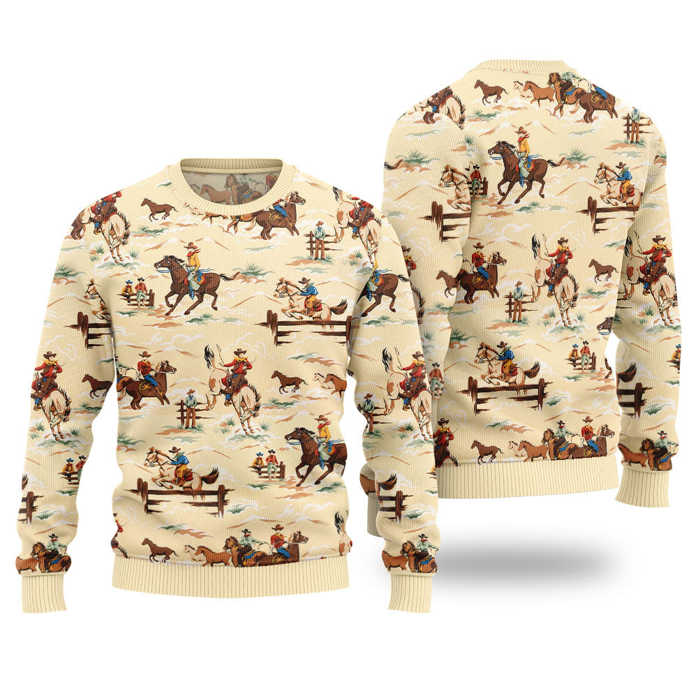 Amazing Cowboy Ugly Christmas Sweater For Men And Women, Best Gift For Christmas