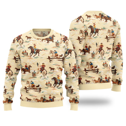 Amazing Cowboy Ugly Christmas Sweater For Men And Women, Best Gift For Christmas