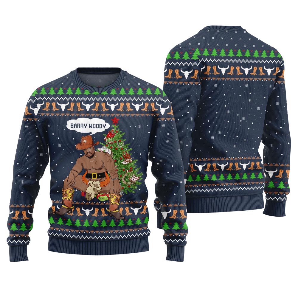 Hilarious Barry Woody Cowboy Ugly Xmas Sweater
