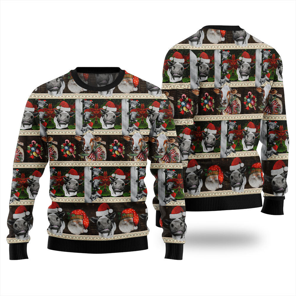 Festive Cow Funny Ugly Christmas Sweater