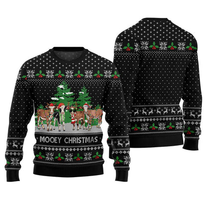 Unique Christmas Sweater Mooey Christmas Cow