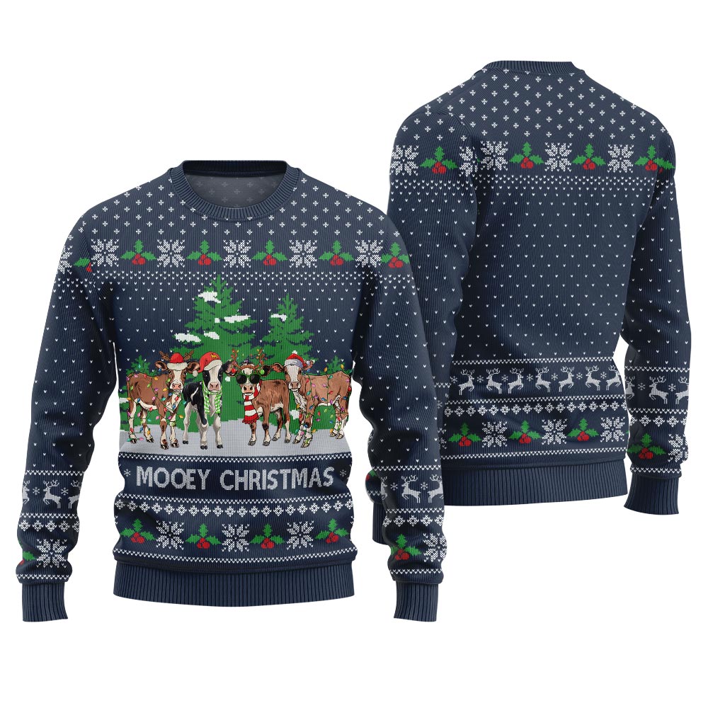 Farm Cows Funny Christmas Sweaters - VinCo