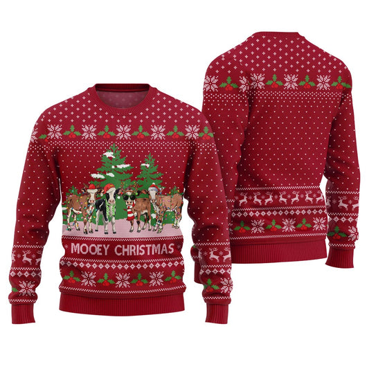 Funny Christmas Sweaters For Adults Farm Cows