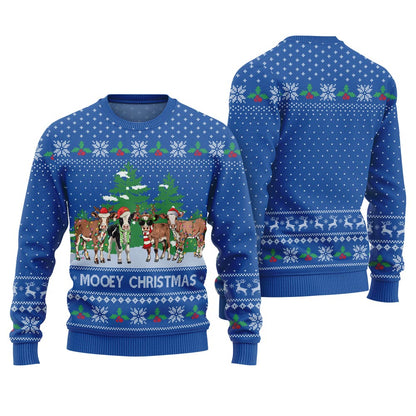 Mooey Christmas Cow Ugly Christmas Sweater