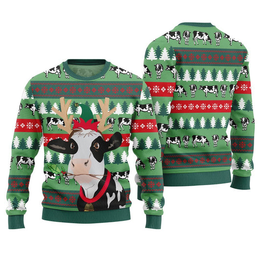 Funny Holiday Sweaters Jingel Bell Cow