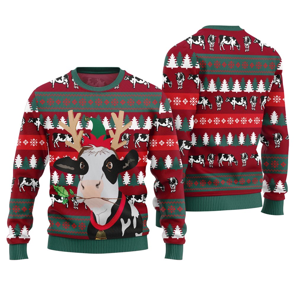 Funny Christmas Sweaters Jingle Bell Cow