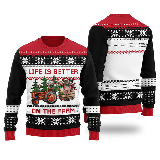 Life Is Better On The Farm Ugly Sweater