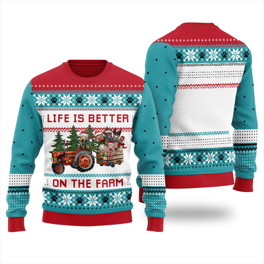 Happy Farm Funny Ugly Xmas Sweaters