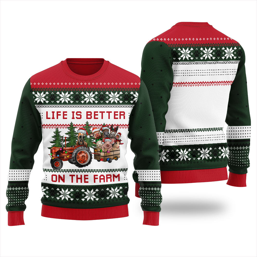 Funny Christmas Sweaters Animal Farms