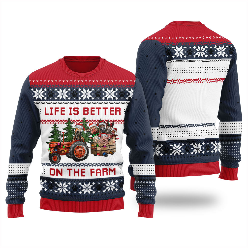 Animal Farms Funny Ugly Christmas Sweater