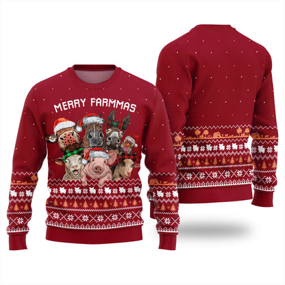 Funny Merry Farmmas Ugly Christmas Sweater
