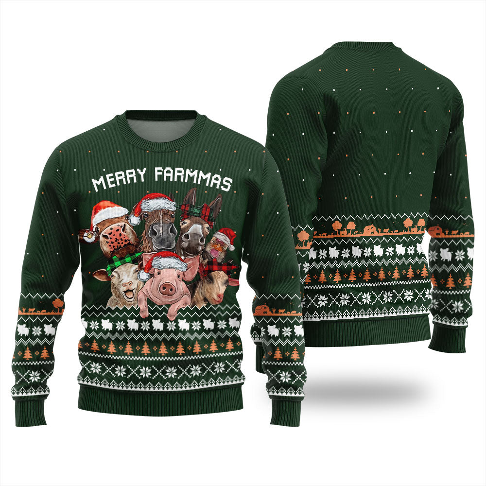 Funny Merry Farmmas Ugly Christmas Sweater