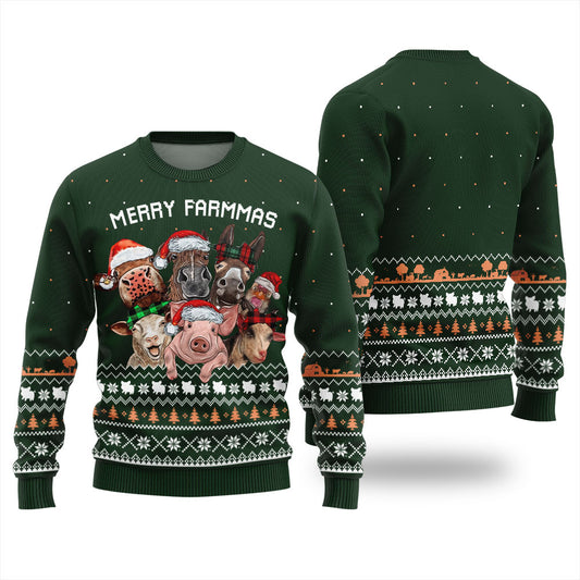 Funny Merry Farmmas Ugly Christmas Sweater