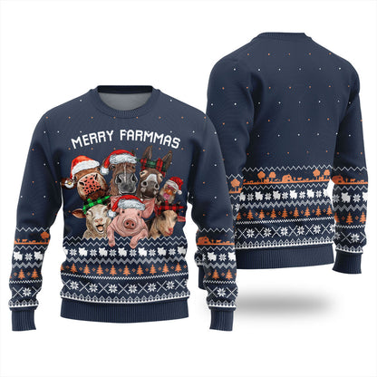 Funny Merry Farmmas Ugly Christmas Sweater