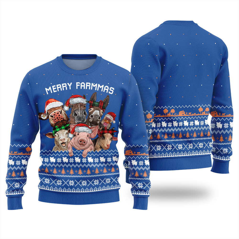 Funny Merry Farmmas Ugly Christmas Sweater