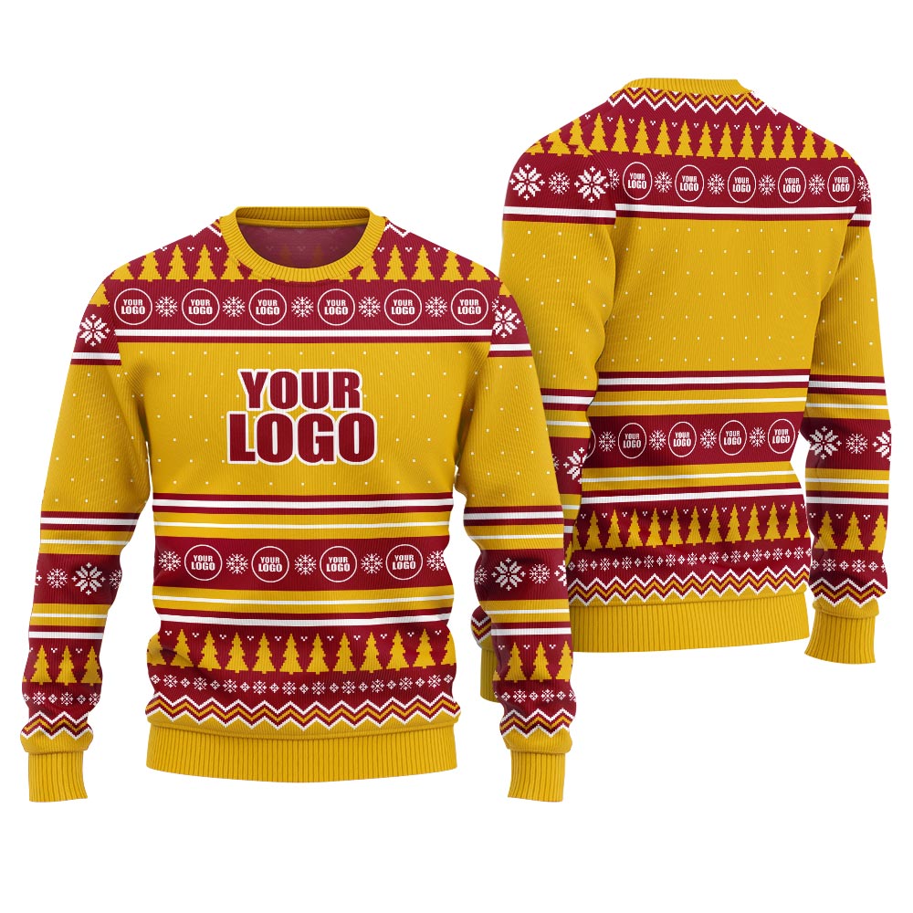 Custom Logo Christmas Ugly Sweater For Both Men And Women
