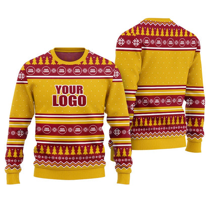 Custom Logo Christmas Ugly Sweater For Both Men And Women