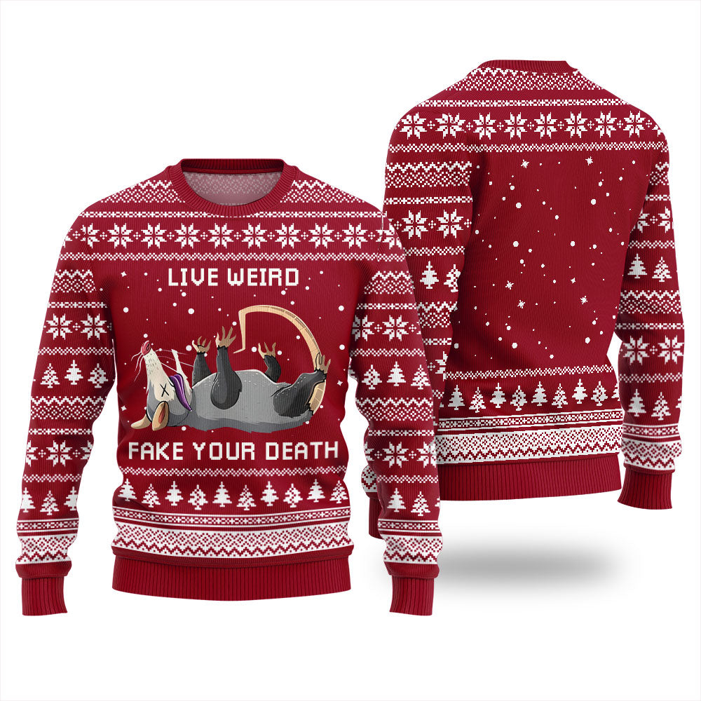 Opossum Funny Ugly Christmas Sweater